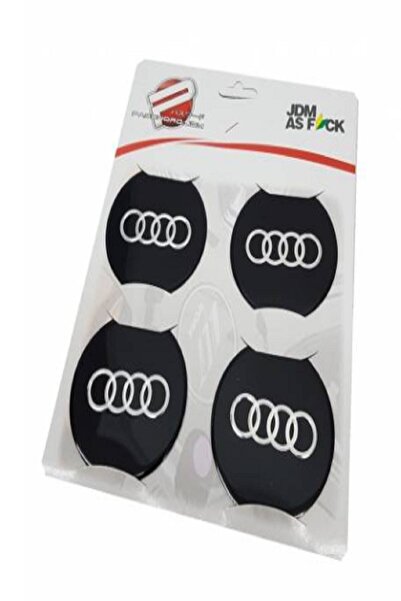 YED محور عجلة أودي من الألومنيوم - 54 مم، مجموعة من 4 قطع باللون الأسود