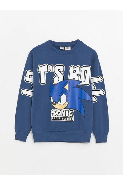 LC Waikiki Crew Neck Sonic Printed Long Sleeve Boy Sweatshirt