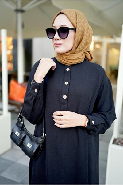 NS Moda Hijab Saye Set Black Model-509