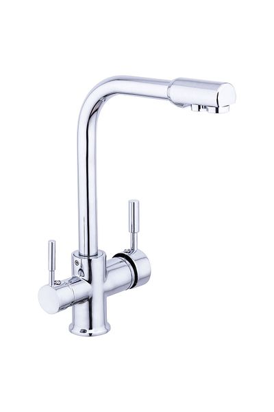 İSAOĞLU YAPI Purified Kitchen Faucet Sink Tap Modern Design Purifier Fixture Silver Color