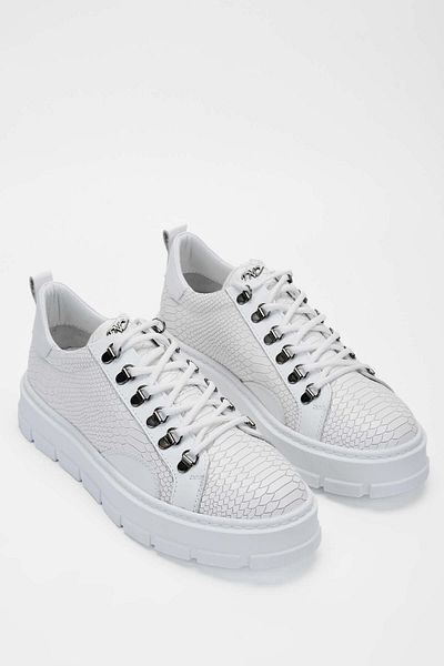 Tamer Tanca Men's White Genuine Leather Sneakers - Sports Shoes