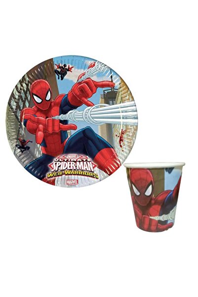 evoşparty ÖRÜMCEK ADAM SPİDERMAN TABAK BARDAK KARTON SETİ