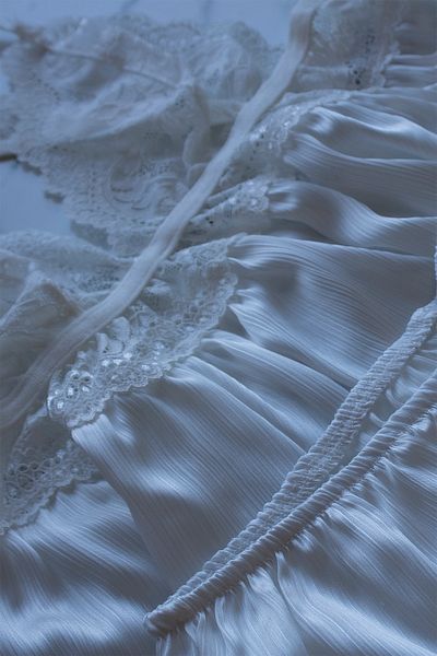 Mita Concept TRANSPARENT SUIT WITH WHITE LACE