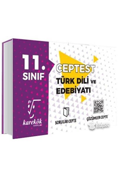karakök yayınları 11.sınıf Cep Test Türk Dili Ve Edebiyatı Karakök Yayınları