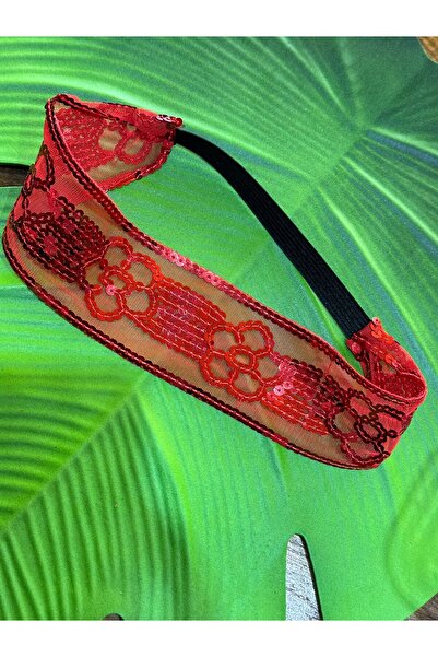 Gönülden Tasarım TUL PUL SEQUINED ELASTIC WOMEN'S HAIR BAND HAIR Clip WIDTH 6 CM