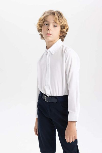 DeFacto W3215A6/WT34 Defacto Boy's πουκάμισο ΛΕΥΚΟ