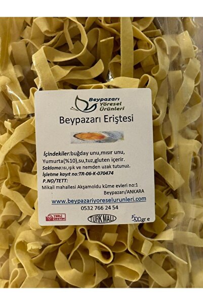 BEYPAZARI YÖRESEL ÜRÜNLERİ SAÇAKLI (FETTUCİNİ) ERİŞTE 500 GR