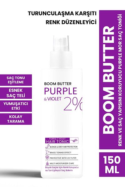 BOOM BUTTER Color and Hair Structure Protective Purple Purple Hair Tonic 150ML