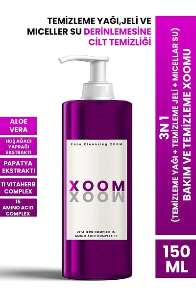 PROCSIN Xoom 3 in 1 (Cleaning Oil + Cleansing Gel + Micellar Water) Care and Cleansing Xoomu 150 ML