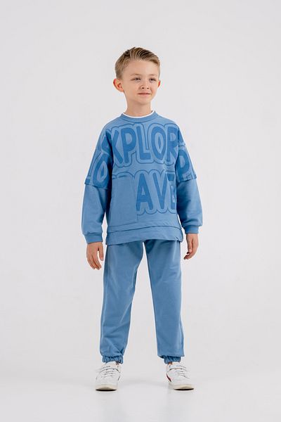 Harika KIDS Boy's Explorer εμπριμέ πλεκτό σετ φόρμας Basic