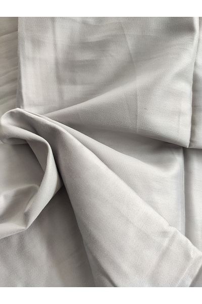 CollessiaHome 100% Cotton Satin Double Flat Sheet Set (WITHOUT RUBBER) 240x260 Cm - Light Gray