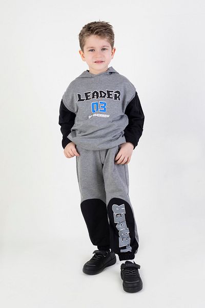 Harika KIDS Boy's Leader Printed Knitted Basic Σετ φόρμας