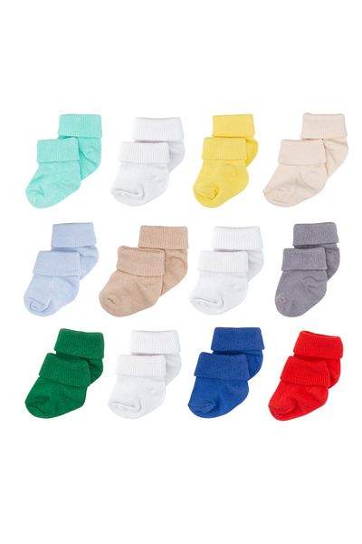 Novibaby 12 Pack Bamboo Newborn Baby Socks I Mix Boy I Baby Girl Boy Socks