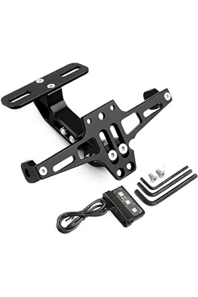 Csr Yamaha 25-mt 25-uyumlu Ayarlanabilir Plakalık Aydınlatmalı Led Işıklı Cnc Alüminyum Plakalık Siyah