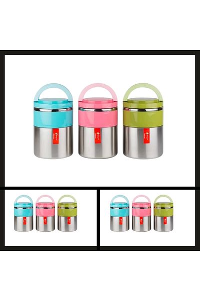 Uygunayakala Suitable-Catch Pink Png-1302 Inox Double Food Thermos-ERM.097