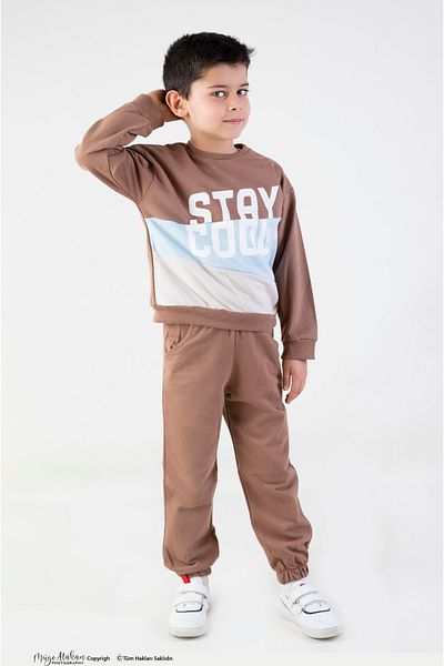 Harika KIDS Σετ φόρμας Boy's Stay Cool με εμπριμέ πλεκτό Basic