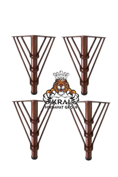 KRAL HIRDAVAT Telli Bakır Renk Metal, Koltuk Ayak, Kanepe Ayak, Baza Ayak, 15...
