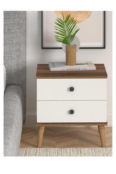 Monte Sehpa Luce Çekmeceli Komodin 2'li Set