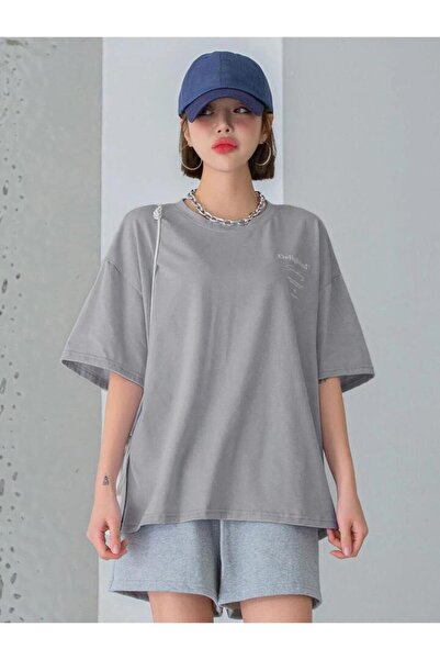 AFROGİYİM Μπλουζάκι Unisex Delighted Something με στάμπα μπροστά