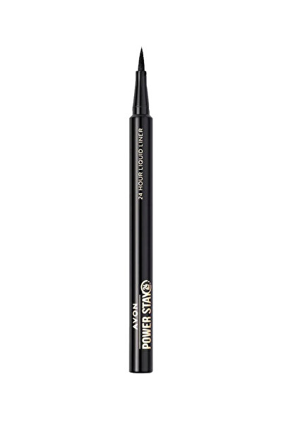 AVON Power Stay Likit Eyeliner Siyah + Asansörlü Göz Kalemi Siyah + Lovider Cep Aynası