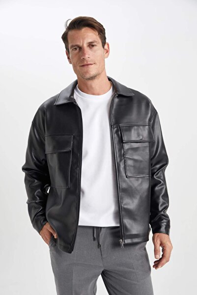 DeFacto Palton bărbați - Y4461az/bk27