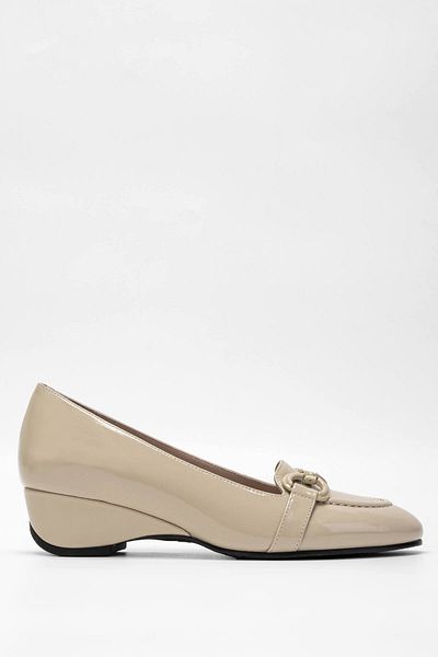 Tamer Tanca Beige Genuine Leather Women's Classic Shoes