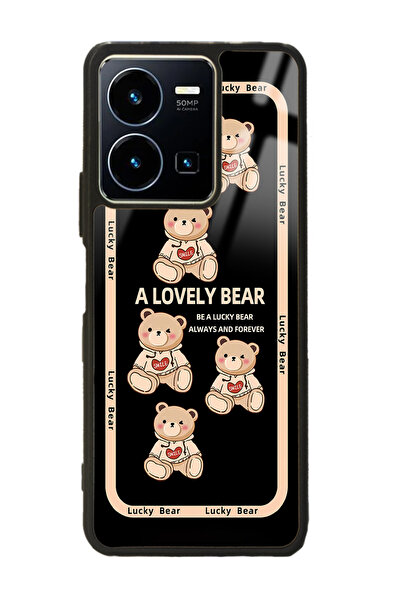 Spoyi Vivo Y22s Lucky bear Tasarımlı Glossy Telefon Kılıfı
