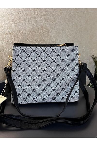 Armine ARM.361.GRAY Δερμάτινη τσάντα χειρός Armine Special Color Konbin Σχεδιασμένη ως τσάντα χειρός και μπράτσου