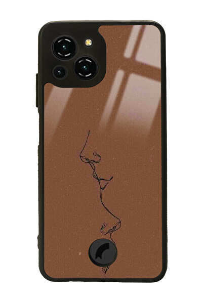 Spoyi Reeder S23 Pro Max Kahve Silüet Tasarımlı Glossy Telefon Kılıfı