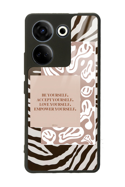 Spoyi Camon 20 4G Emoji Zebra Tasarımlı Glossy Telefon Kılıfı