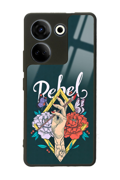 Spoyi حافظة هاتف لامعة بتصميم Rebel 4G لهاتف Camon 20