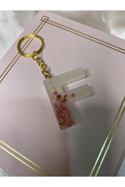 TATLIŞ سلسلة مفاتيح مصنوعة يدويًا من الإيبوكسي، قطعة واحدة