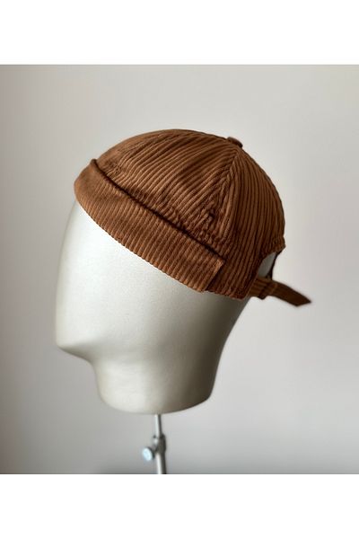 Amor Center Soft Velvet Docker Hat Back Adjustable Skullcap Cap Hip Pill Hat