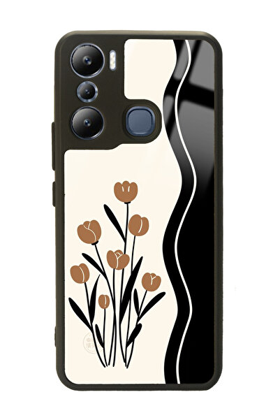 Spoyi İnfinix Hot 20i Çiçek Motif Tasarımlı Glossy Telefon Kılıfı