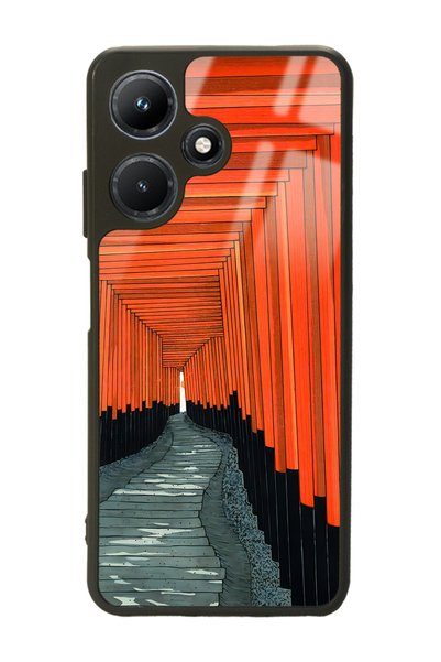 Spoyi Infinix Hot 30I Glossy Phone Case with Pastel Windows Design