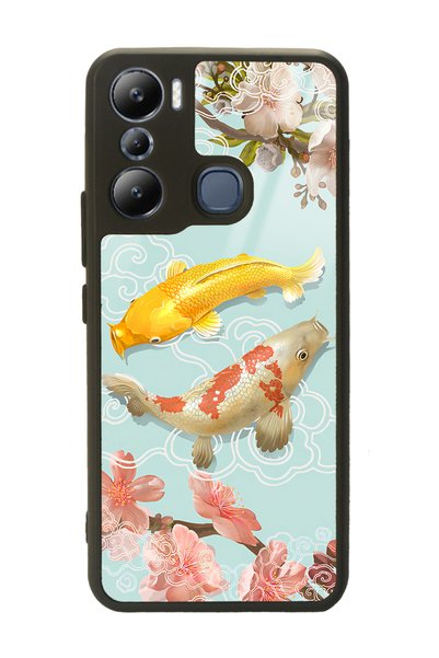 Spoyi Infinix Hot 20I Glossy Phone Case with Koi Fish Design