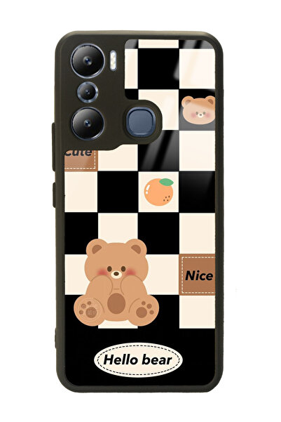 Spoyi İnfinix Hot 20i Hello Bear Tasarımlı Glossy Telefon Kılıfı