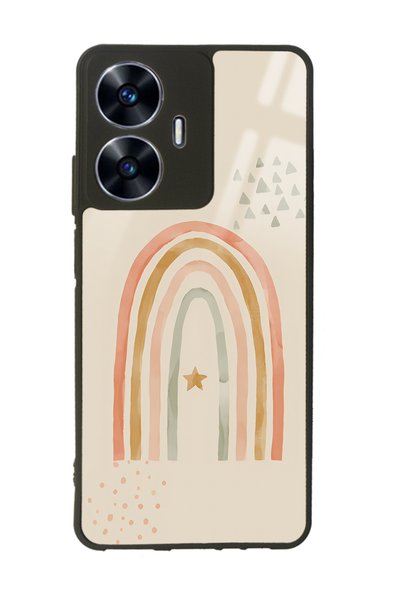 Spoyi Oppo Realme C55 Glossy Phone Case with Watercolor Art Design