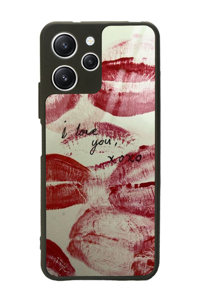 Spoyi Xiaomi Redmi 12 I Love You Tasarımlı Glossy Telefon Kılıfı