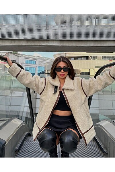 SONREİR PLUSZOWY PŁASZCZ