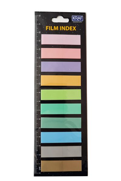 Modellino Post-it Adhesive Note Paper - Kraf Film Index, 10 Pieces 13x44mm, 200 Pieces (10 Colors X 20 Sheets)