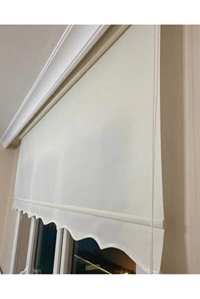 Givayo Mobilya Krem Stor Perde Etek Dilimli Güneşlik