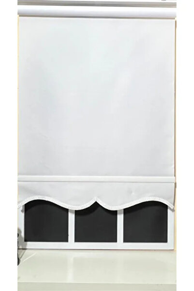 Givayo Mobilya Beyaz İthal Stor Güneşlik Perde Etek Dilimli