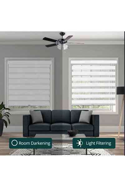 Givayo Mobilya Bambu Beyaz Moden Zebra Perde