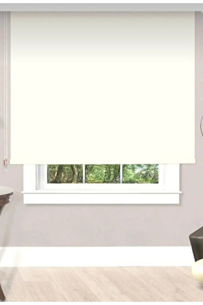 Givayo Mobilya Krem 1.Kalite Stor Güneşlik Etek Dilimsiz Düz