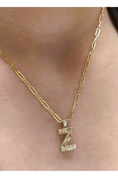 Hakan Güler Kuyumculuk Altın 3 Boyutlu Z Harfli Ataç Zincir