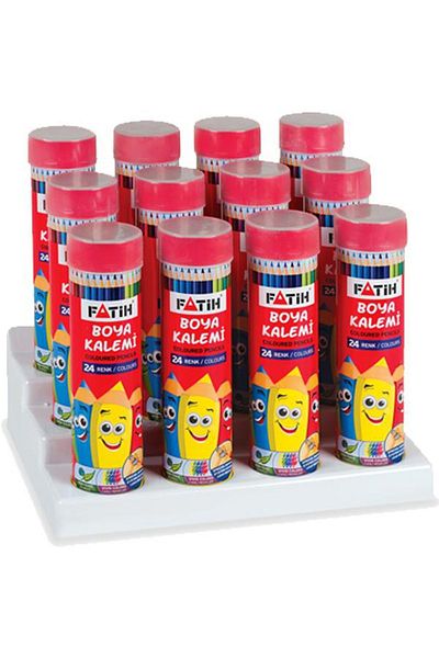 Fatih FATİH DRY PAINT PENCIL METAL TUBE BOX FULL SIZE 24 PACK