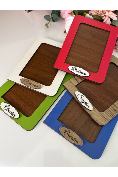 samsunlazer Sevgililer günü çerçevesi 3 Adet 10x15 Boyutlu Ahşap 3 Renk Çerçeve