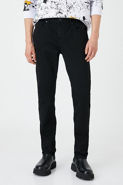 Koton Ανδρικό τζιν παντελόνι μαύρο Brad Slim 4wam40240nd