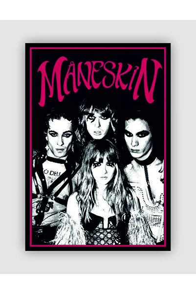 fırsatlar diyarı MANESKIN Punk Rock Metal Duvar Posteri - Kalın Kağıt - Çerçe...